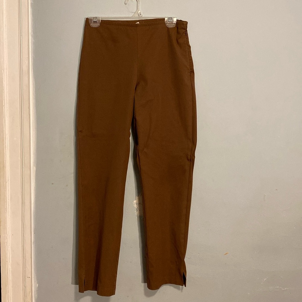 Eileen Fisher organic cotton side zip pants in xs